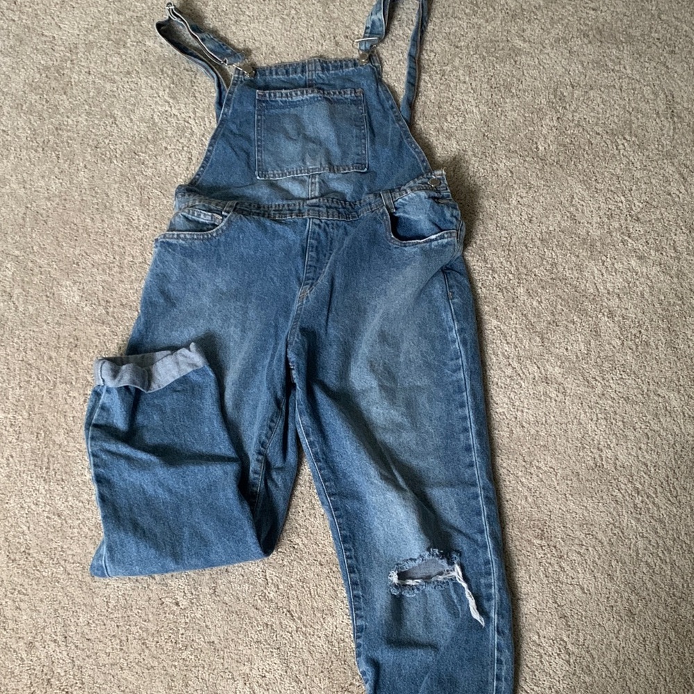 Faded Blue Denim Women's Overalls
